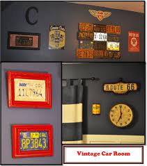 Big Boy Vintage Car Room Lots Of License Plates This Is The Look I Like But Not Dark Walls Can T Do Em Vintage Car Room Cars Room Vintage Car Bedroom