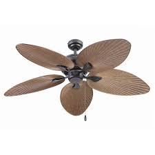 Palm leaf ceiling fans can add to the mystique. Patriot Lighting Florida Breeze 52 Bronze Indoor Outdoor Led Ceiling Fan At Menards