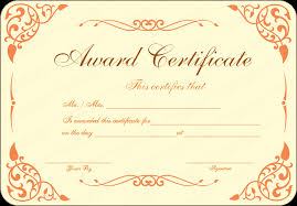 fancy certificate template award certificate templateformal award ...