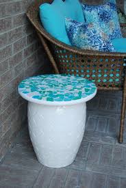 Diy Mosaic Sea Glass Table Top Sea Glass Mosaic Glass Top Table Mosaic Table Top