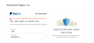 Once you're logged in, click on the profile link on the homepage and select update card from the menu. Your Credit Card Has Been Declined By Paypal Documentation Yet Another Mail Merge Support