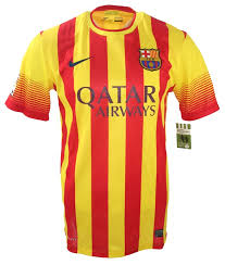 De jong 21 i barca auswärts. Nike Fc Barcelona Trikot 4 Cesc Fabregas 2013 14 Qatar Auswarts Gelb Rot Herren S M L Xl Xxl Gunstig Online Kaufen Bestellen Shop Spieler Trikot De Marktplatz Retro Vintage Fussball Trikots Von Superstars