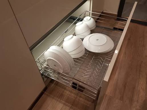 Rổ đựng chén dĩa 3 sides, gắn với cửa tủ 700mm - Imundex