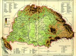Németország domborzati térképe 1:2.500.000 léptékkel. Magyarorszag Domborzati Terkepe Pallas Korabol Map Retro Hungary