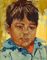 A Boy's Dreams. Oil On Canvas Signed By Roger Hane