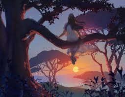 Lost cat in the forest. Girl Tree Alone Sunset Art Hd Wallpaper Peakpx