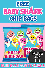 Join the pumpkin patch and get notified when i share more free printables! Free Baby Shark Chip Bag Ellierosepartydesigns Com