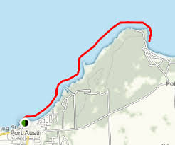 Port Austin To Point Aux Barques Via Kayak Map Port Austin Kayaking Port