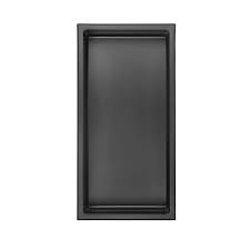 Akuaplus Akuaplus Bath Shower Niche 12 In X 24 In Stainless Steel Matt Black N1224bl Rona