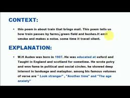 Fsc Part 1 Book 3 Poem No 2 Night Mail By Wh Auden With Quotes Reference To Context Get Full Marks Youtube