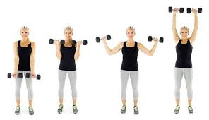 Arnold press is an upper body move that strengthens you shoulders, biceps and upper back. Pin On Arm Exercises