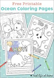 The kids will love these fun santa coloring pages. Super Cute Ocean Coloring Pages For Kids Free Printables