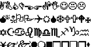 Leave me alone in wingdings font sticker . Wingdings Pixelated Fontstruct