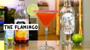 The Flamingo Tipsy Bartender Recipe Martini Flavors Rum Mixer Martini Glass