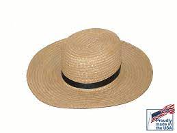 New Authentic Amish Straw Hat All Sizes Usa Made Mens Straw Hats Straw Hat Hat Sizes