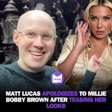 Comedian Matt Lucas is clarifying what he meant when he recently said  Millie Bobby Brown had a “mommy makeover.” Story: http://bit.ly/matt-millie
