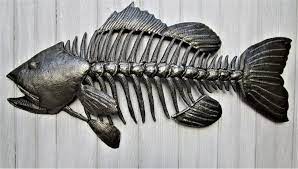 Fish Wall Hanging Small Mouth Bass Recycled Steel Drum Metal Fish Wall Decor Metal Wall Hanging Outdoor Metal Art Haitian Art 356 In 2020 Outdoor Metal Art Metal Wall Hangings Fish Wall Decor