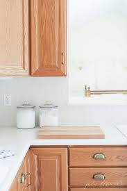 How To Update A Kitchen On A Budget Without Painting The Cabinets Update Kitchen Cabinets Oak Kitchen Cabinets Oak Kitchen
