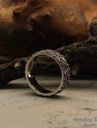 Men S Chaos Ring Rustic Mens Ring Web Wedding Band Mens Etsy Rustic Mens Rings Rings For Men Wedding Rings Engagement