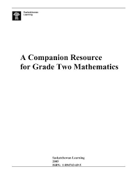 Place a question card on each desk in your classroom. A Companion Resource For Grade Two Mathematics Education