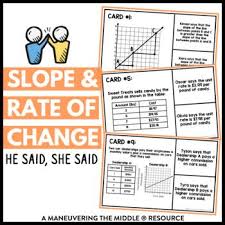 Don't worry, we can help. Slope And Rate Of Change He Said She Said Slope Math Middle School Math 8th Grade Math