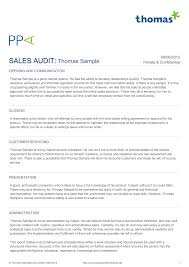 SALES AUDIT: Thomas Sample