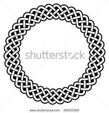 Celtic Round Frame Border Pattern Vector Clip Art Vintage Celtic Celtic Border