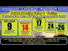 Cara memanfaatkannya dengan memasang generator arus pasang surut. Tanggalan Mancing Februari 2021 Jadwal Pasang Surut Air Laut 2021 Youtube