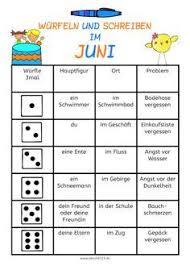 Wurfeln Und Schreiben Im Juni Afs Methode Arbeitsblatt Daf Daz Download Eltern Forderschule Grundschule Kinder Deutsch Unterricht Grundschule Schule