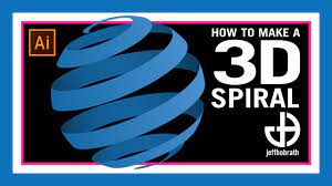 The polar grid tool, selection tool, and direct selection tool for a perfect spiral. How To Make A 3d Spiral Ribbon Vector With 3d Revolve In Adobe Illustrator Jeff Hobrath Art Studio Youtube