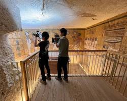Image of Archaeologists using 3D scanning technology in the Valley of the Kings