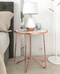 Advantage price white or black top rose gold chrome narrow table console for living room gold marble console table side tables. 10 Best Rose Gold Nightstand For Glamorous And Beautiful Bedroom In 2021 Roomdsign Com