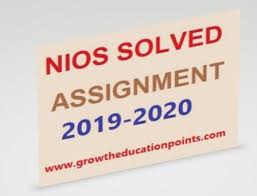 Nios 10th Class Assignment Solved 2019 20 Pdf In Vivek Vihar State Cbsc Icse Syllebus School In Vivek Vihar Noida Click In Solving Assignments Tutor