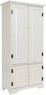 Americana pantry storage cabinet is another great invention of home styles. Giantex Accent Floor Storage Cabinet Adjustable Shelves Antique 2 Door Low Floor Cabinet Pantry 24 Lx13 Wx49 H White Amazon Ca Home Kitchen