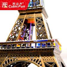 Puzzle eiffel tower 3d led. 3d Puzzle Paris Eiffel Tower Diy Toy 84 Pcs Led Lighting Miniature Paper Model Building Assemble Game Educational Toys Kid Gifts Puzzles Aliexpress