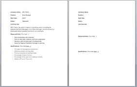 Job Posting Template For Job Interview Practice Esl Efl