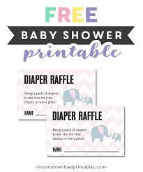 You can pick this lovely pink baby elephant as your invites and it's absolutely free. Free Printable Baby Shower Pink Gray Elephant Insert Diaper Raffle Ticket Instant Download Instant Download Printables