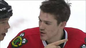 Scrum in 1st April 14 2013 Chicago Blackhawks vs St. Louis Blues NHL Hockey