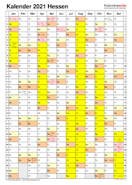 Bei uns finden sie unterschiedliche designs, layouts und personalisierungsoptionen. Kalender 2021 Hessen Ferien Feiertage Excel Vorlagen
