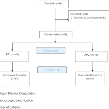 Study Flow Chart Apc Argon Plasma Coagulation Ebl