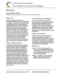 Key Concept 67 Rhizome By Fay Yokomizo Akindes Intercultural Communication Intercultural Cross Cultural Communication