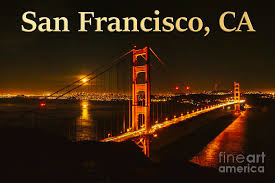 San francisco california cityscape night golden gate bridge. San Francisco Ca Golden Gate Bridge At Night Photograph By G Matthew Laughton