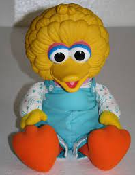 Baby Big Bird Large Vinyl Head Cloth Plush Soft Stuffed Toy Prairie Dawn 656 645 Vintage Toys Big Bird Sesame Street