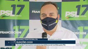 Canto inferior direito com logo curitiba contra coronavírus, logo do programa saúde já e brasão da prefeitura de curitiba. Psl Lanca Fernando Francischini Como Candidato A Prefeitura De Curitiba Eleicoes 2020 No Parana G1