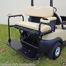 Club Car Precedent Super Saver Rear Flip Seat Kit For Golf Cart Beige Cushion Golf Carts Golf Cart Parts Golf Trolley