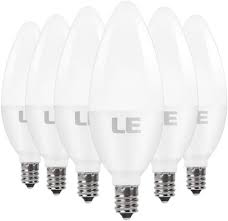 Household incandescents are becoming harder to find, but they're still available as specialty bulbs for vanities, nightlights, ceiling fans, etc. 6 Pack E12 Led Candelabra Light Bulbs 40w Equivalent Ceiling Fan Bulb Chandelier Bulbs Daylight White 5000k Non Dimmable Candle Lights 5 5w 470 Lumens