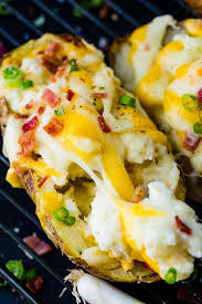 Loaded Twice Baked Potatoes Recipe Oh Sweet Basil Recipe In 2020 Baked Potato Recipes Baked Potato Potatoes