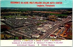 Family business, professional staff, quality vehicles. Langhorne Pennsylvania Postcard Reedman Auto Center Multi Brand Auto Dealer Hippostcard