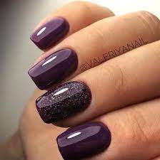 Thumbs up if you have short nails! 39 Trendy Fall Nails Art Designs Ideas To Look Autumnal And Charming Autumn Nail Art Ideas Fall Nail Art Fall Art Designs Plum Nails Purple Nails Gel Nails