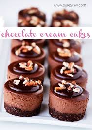 Raw Mini Triple Chocolate Cream Cake Recipe Recipe Chocolate Cream Cake Paleo Recipes Dessert Raw Desserts